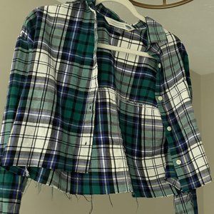 cropped flannel